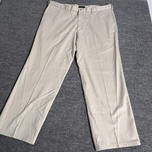 Dockers Signature Khaki Pants Mens 40x30 Beige Straight Fit‎ D2 Flat Front Chino